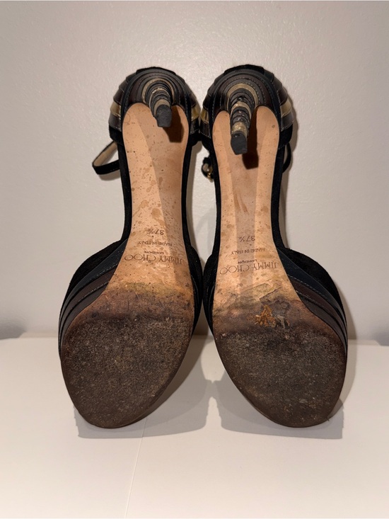 Jimmy Choo Black Suede Platform Ankle-Strap Sandals main image 1